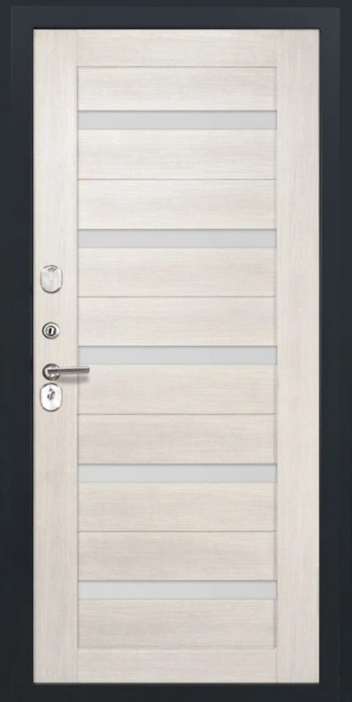Входная дверь ДвериПРО Модель Л-48 СБ-1 (ст. белое, 16мм, Беленый дуб) DPRO222602 внутренняя сторона